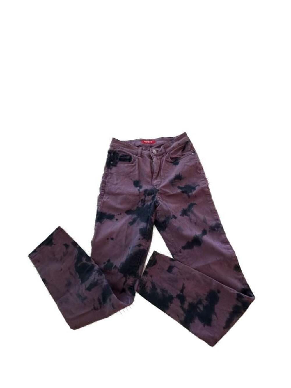GUESS Burgundy Tie-Dye Wash Skinny Jeans size 28